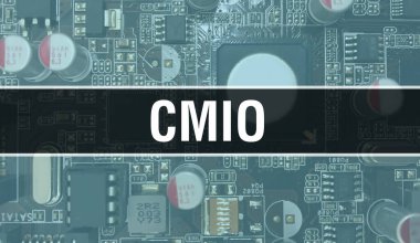 CMIO metni yazılım geliştiricisi ve bilgisayar yazılımının Elektronik soyut teknoloji arka planında yazıldı. CMIO entegre devreler konsepti. CMIO entegre devre ve direnç