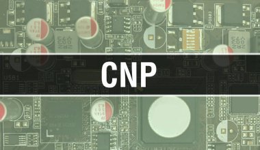 Teknoloji Anakart Dijital ile CNP. CNP ve Bilgisayar Devre Kurulu Elektronik Bilgisayar Donanım Teknolojisi Anakart Dijital Çip kavramı. CNP 'yi entegre devre yaban domuzu ile kapat