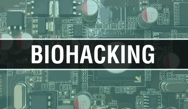 Biohacking Technologií Motherboard Digital Biohacking Computer Circuit Board Electronic Computer — Stock fotografie
