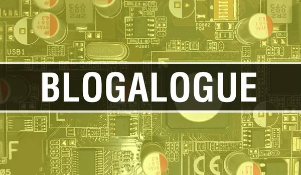 Blogová Koncepce Počítačovou Základní Deskou Blogalogue Text Written Technology Motherboard — Stock fotografie