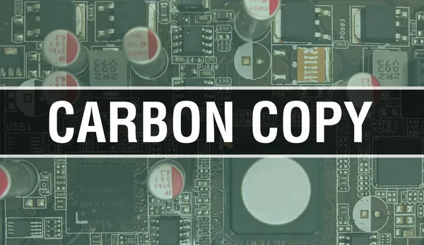 Cópia Carbono Com Tecnologia Placa Mãe Digital Carbon Copy Computer — Fotografia de Stock