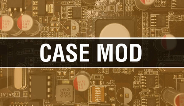 Текст Case Mod написан на Circuit Board - технологическом фоне разработчика программного обеспечения и скрипта. Концепция Case Mod Integrated Circuits. Case Mod Integral Circuit an