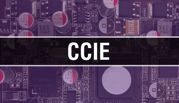 Ccie Met Technologie Moederbord Digitaal Ccie Computer Circuit Board Elektronische — Stockfoto