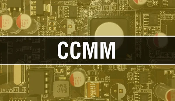 Ccmm Texto Escrito Placa Circuito Tecnología Abstracta Electrónica Fondo Desarrollador —  Fotos de Stock