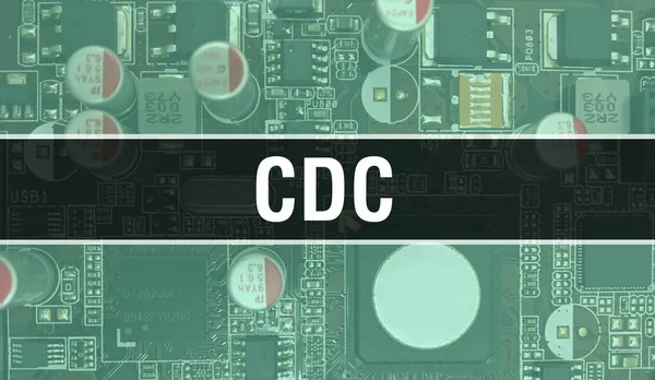 Cdc Met Technologie Moederbord Digitaal Cdc Computer Circuit Board Elektronische — Stockfoto