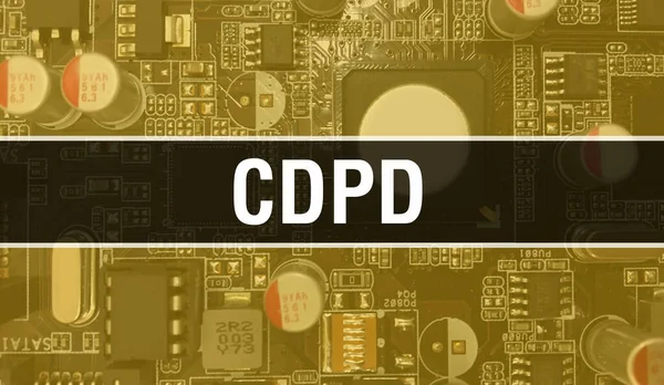 Texto Cdpd Escrito Circuit Board Antecedentes Tecnología Abstracta Electrónica Del —  Fotos de Stock