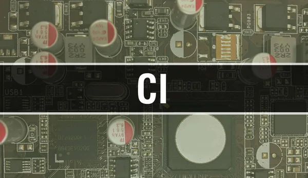 Met Technologie Moederbord Digital Computer Circuit Board Elektronische Computer Hardware — Stockfoto