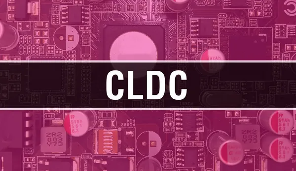 Cldc Concept Illustratie Met Computer Chip Circuit Board Cldc Close — Stockfoto