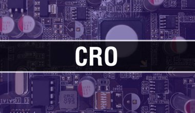 CRO metni yazılmıştır. Yazılım geliştiricisi ve bilgisayar yazılımının Elektronik soyut Teknoloji arka planı üzerine yazılmıştır. CRO entegre devreler konsepti. CRO entegre devre ve direnç
