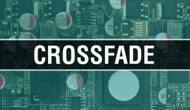 Teknoloji Anakart Dijital ile çapraz geçiş. Crossfade ve Bilgisayar Devre Kurulu Elektronik Bilgisayar Donanım Teknolojisi Anakart Dijital Çip kavramı. Crossfade uygulamasını entegre ederek kapat