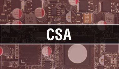 Teknoloji Anakart Dijital ile CSA. CSA ve Bilgisayar Devre Kurulu Elektronik Bilgisayar Donanım Teknolojisi Anakart Dijital Çip kavramı. Tümleşik devre domuzuyla CSA 'yı kapat