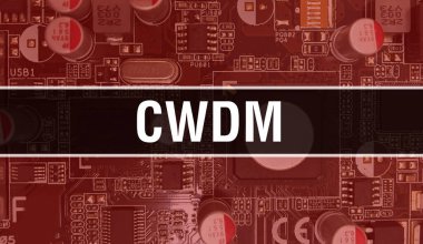 Elektronik Entegre Devre kartlı CWDM konsepti. Bilgisayar Çipi 'nin soyut teknoloji arka planında olduğu CWDM ve Chip entegre bir devrede kapanıyor. CWDM Arka Gruplandırması