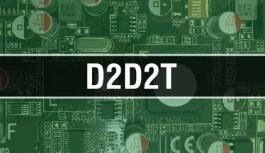 Devre kartında elektronik entegre devre ile D2D2T konsepti. Bilgisayar yongası soyut teknoloji arka planında olan D2D2T ve Chip entegre bir devrede kapanıyor. D2D2color