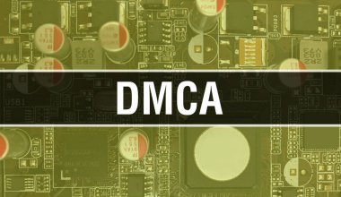 Teknoloji Anakart Dijital ile DMCA. DMCA ve Bilgisayar Devre Kurulu Elektronik Bilgisayar Donanım Teknolojisi Anakart Dijital Çip kavramı. Tümleşik devre domuzuyla DMCA 'yı kapat