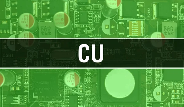 Mit Technologie Motherboard Digital Und Computer Circuit Board Electronic Computer — Stockfoto