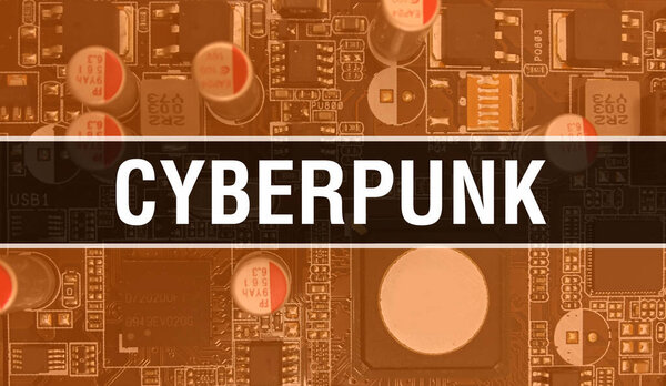 Мбаппе с технологией материнской платы Digital. Концепция материнской платы с цифровым чипом, разработанная Punk и Circuit Board. Закрыть панк-молебен