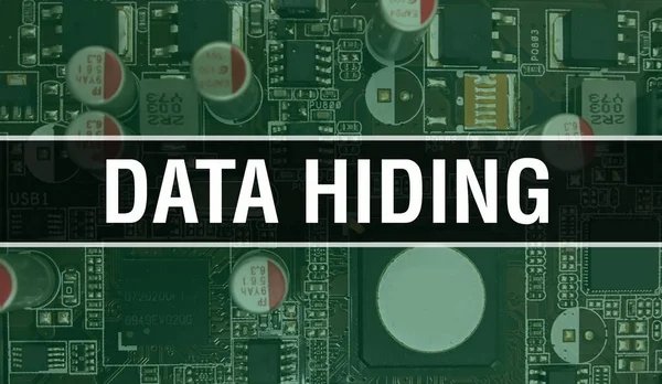 Escondendo Dados Com Tecnologia Placa Mãe Digital Escondendo Dados Placa — Fotografia de Stock