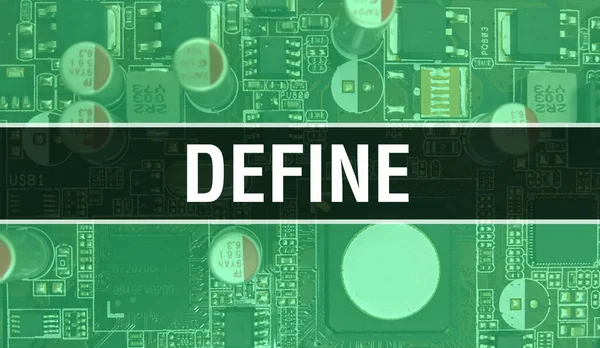 Definire Con Tecnologia Scheda Madre Digitale Definire Computer Circuit Board — Foto Stock