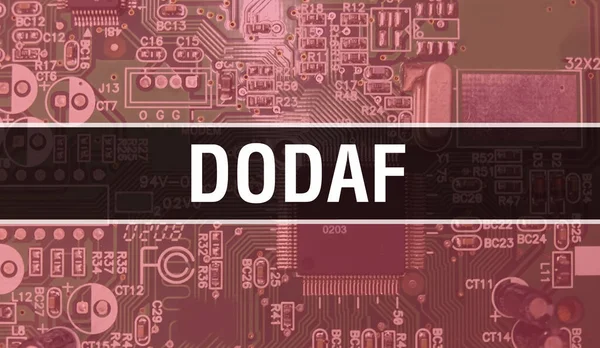 Dodaf Electronic Computer Hardware Technology Background Abstract Background Electronic Integrated — Stock Photo, Image