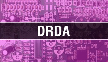 Entegre devre kartında elektronik bileşenleri olan DRDA. Dijital Elektronik Bilgisayar Donanımı ve Güvenli Veri Kavramı. Bilgisayar anakart ve DRDA. DRDA Entegre Devre Domuzu