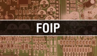Entegre devre kartında elektronik bileşenleri olan FoIP. Dijital Elektronik Bilgisayar Donanımı ve Güvenli Veri Konsepti. Bilgisayar anakart ve FoIP. FoIP Entegre Devre Domuzu