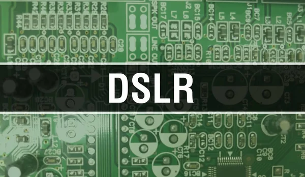 Dslr 집적회로를 기판에 개념이다 Dslr Circuit Board 컴퓨터 Computer Chip — 스톡 사진