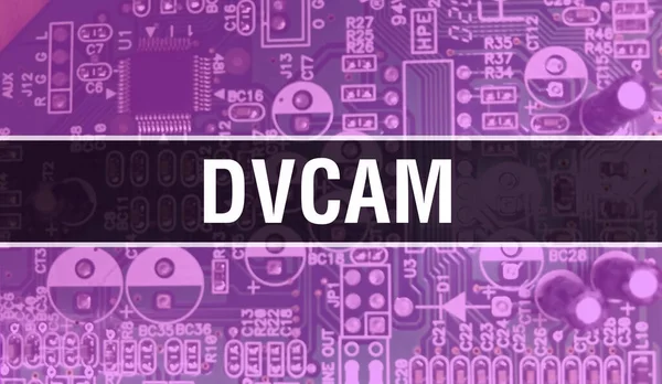 Dvcam Texto Escrito Placa Circuito Tecnología Abstracta Electrónica Fondo Desarrollador —  Fotos de Stock