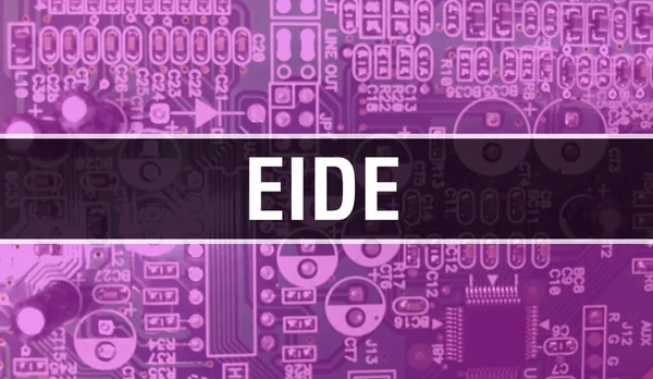 Eide Koncepció Számítógép Alaplapon Eide Szöveg Írt Technology Motherboard Digitális — Stock Fotó