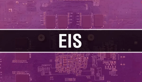 Eis Med Teknik Moderkort Digital Eis Och Computer Circuit Board — Stockfoto
