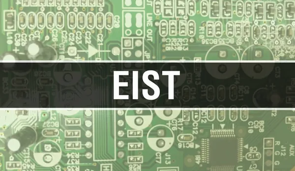 Eist Koncepció Számítógép Alaplapon Eist Szöveg Írt Technology Motherboard Digitális — Stock Fotó