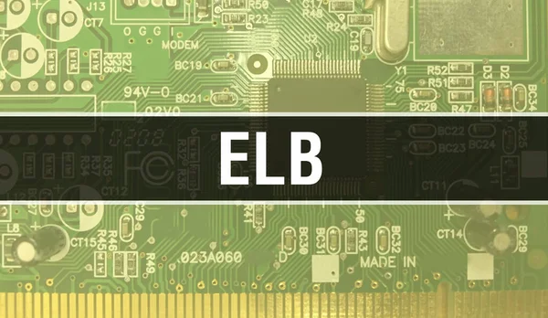 Elb Com Tecnologia Hardware Computador Eletrônico Fundo Fundo Abstrato Com — Fotografia de Stock