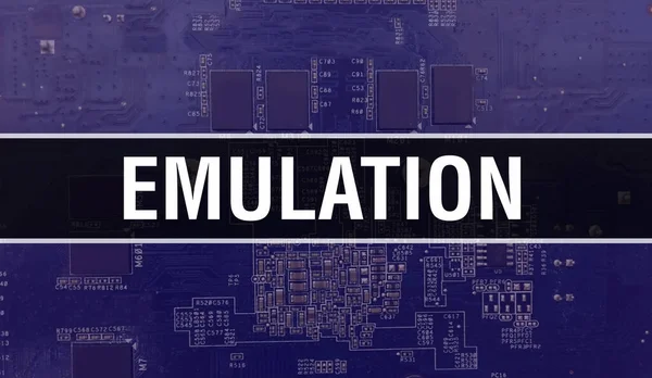 Emulatie Met Technologie Moederbord Digitaal Emulatie Computer Circuit Board Electronic — Stockfoto