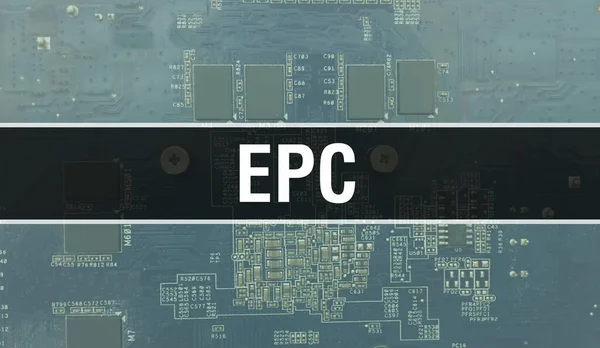Epc Mit Technologie Motherboard Digital Epc Und Computer Circuit Board — Stockfoto