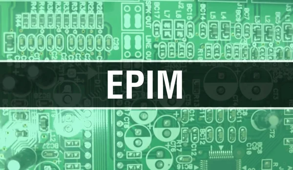 Epim Koncepció Illusztráció Segítségével Computer Chip Circuit Board Epim Közel — Stock Fotó