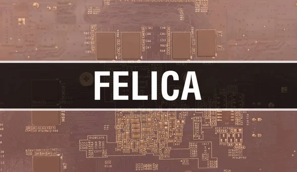 Felica Τεχνολογία Μητρική Ψηφιακή Felica Και Computer Circuit Board Ηλεκτρονική — Φωτογραφία Αρχείου