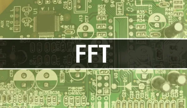 Fft Κείμενο Γραμμένο Στο Circuit Board Ηλεκτρονικό Αφηρημένο Τεχνολογικό Υπόβαθρο — Φωτογραφία Αρχείου