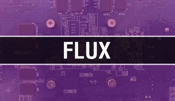 Concept Flux Avec Circuit Intégré Électronique Sur Circuit Imprimé Flux — Photo