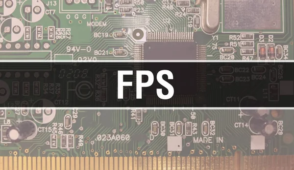 Fps Med Electronic Computer Hardware Teknik Bakgrund Abstrakt Bakgrund Med — Stockfoto