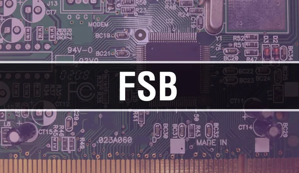 Fsb Med Electronic Computer Hardware Teknik Bakgrund Abstrakt Bakgrund Med — Stockfoto