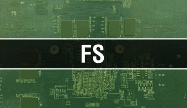 FS ve Technology Anakart Dijital. FS ve Bilgisayar Devre Kurulu Elektronik Bilgisayar Donanım Teknolojisi Anakart Dijital Çip kavramı. FS 'yi entegre devre yaban domuzuyla kapat