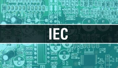 Elektronik Bilgisayar Donanım Teknolojisi geçmişi olan IEC. Elektronik Entegre Devre ve IEC ile soyut bir arka plan. Elektronik Devre Kurulu. Bilgisayar Entegre Devre Domuzlu IEC