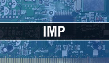 Teknoloji Anakart Dijital ile IMP. IMP ve Bilgisayar Devresi Elektronik Bilgisayar Donanım Teknolojisi Anakart Dijital Çip kavramı. Tümleşik devre yaban domuzu ile IMP 'yi kapat