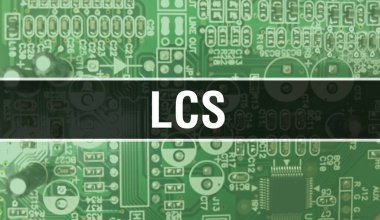Elektronik Bilgisayar Donanım Teknolojisi geçmişi olan LCS. Elektronik Entegre Devre ve LCS ile soyut bir arkaplan. Elektronik Devre Kurulu. Bilgisayar Entegre Devre Domuzlu LCS
