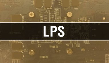 Elektronik bileşenleri entegre devre kartı BackGround.Dijital Elektronik Bilgisayar Donanımı ve Güvenli Veri Konsepti ile LPS. Bilgisayar anakart ve LPS. LPS Entegre Devre Domuzu