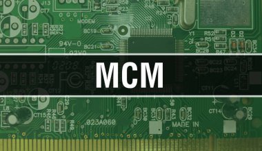 Teknoloji Anakart Dijital ile MCM. MCM ve Bilgisayar Devre Kurulu Elektronik Bilgisayar Donanım Teknolojisi Anakart Dijital Çip kavramı. MCM 'i entegre devre domuzuyla kapat