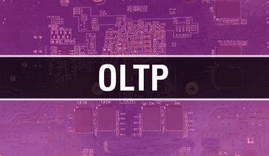 Elektronik Bilgisayar Donanım Teknolojisi geçmişi olan OLTP. Elektronik Entegre Devre ve OLTP ile soyut bir arkaplan. Elektronik Devre Kurulu. Bilgisayar Entegre Devre Domuzlu OLTP
