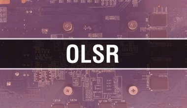 Teknoloji Anakart Dijital ile OLSR. OLSR ve Bilgisayar Devre Kurulu Elektronik Bilgisayar Donanım Teknolojisi Anakart Dijital Çip kavramı. OLSR 'yi entegre devre domuzuyla kapat
