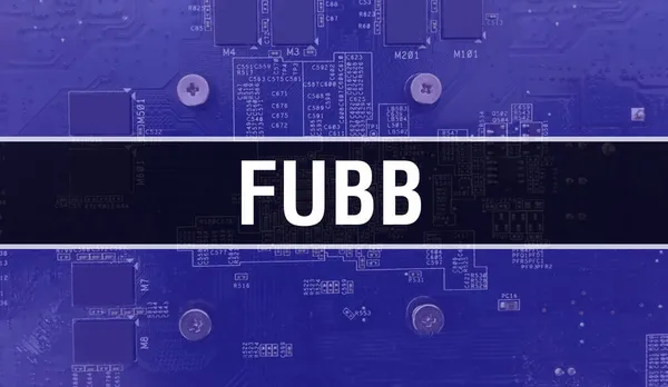 Fubb Concept Ηλεκτρονικό Ολοκληρωμένο Κύκλωμα Στον Πίνακα Κυκλωμάτων Fubb Computer — Φωτογραφία Αρχείου