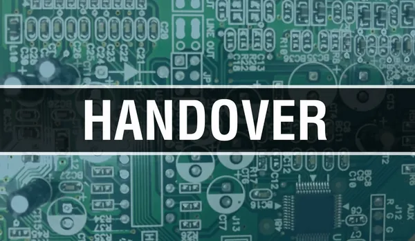 Handover Concept Computer Motherboard Handover Text Written Technology Motherboard Digital — Stock Photo, Image