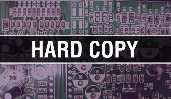 Hard Copy Koncepció Illusztráció Segítségével Computer Chip Circuit Board Hard — Stock Fotó